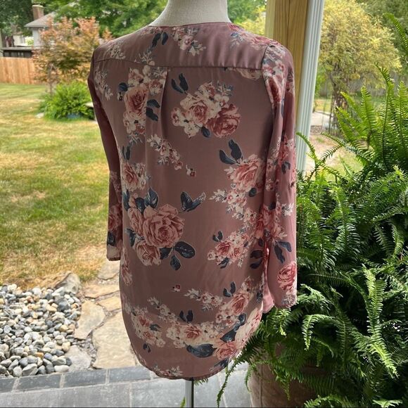 Rue 21 Floral Long Sleeve Blouse with Zipper size S - Picture 5 of 6